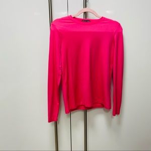 NWOT A’nue Ligne The Perfect Crew Pink Size Petite/Small